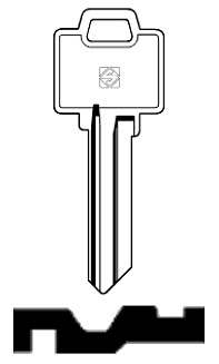 Afbeelding van Silca Cilindersleutel brass FN1