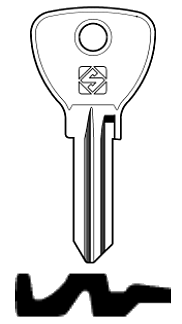 Afbeelding van Silca Cilindersleutel staal BD9R