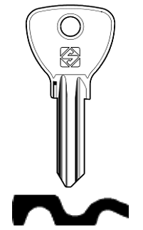 Afbeelding van Silca Cilindersleutel staal BD10