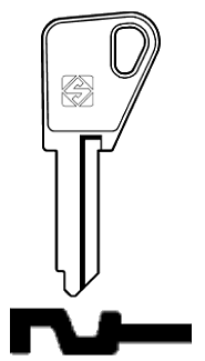 Afbeelding van Silca Cilindersleutel staal BD3