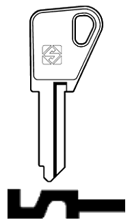 Afbeelding van Silca Cilindersleutel staal BD3R