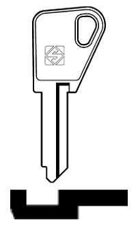 Afbeelding van Silca Cilindersleutel staal BD4