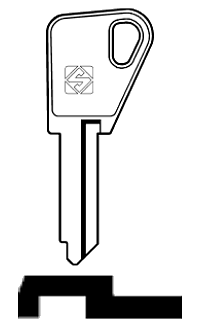 Afbeelding van Silca Cilindersleutel staal BD4R