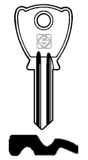 Afbeelding van Silca Cilindersleutel brass BE1