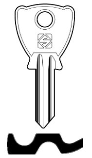 Afbeelding van Silca Cilindersleutel staal BE201