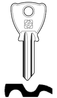 Afbeelding van Silca Cilindersleutel staal BE202