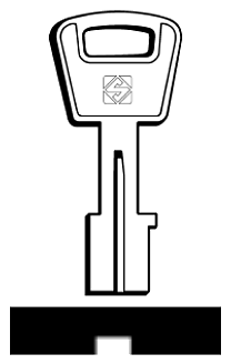 Afbeelding van Silca Klaviersleutel brass BE2