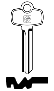 Afbeelding van Silca Cilindersleutel brass BES11