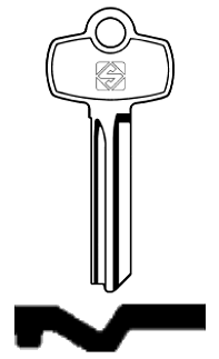 Afbeelding van Silca Cilindersleutel staal BES1