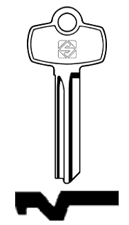 Afbeelding van Silca Cilindersleutel brass BES5