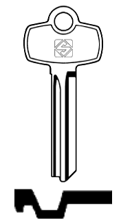 Afbeelding van Silca Cilindersleutel staal BES6