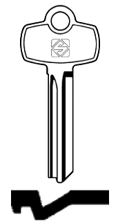 Afbeelding van Silca Cilindersleutel brass BES7