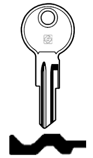 Afbeelding van Silca Autosleutel z/plastic kop staal FL1R