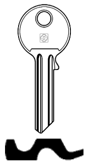 Afbeelding van Silca Cilindersleutel staal FL2R