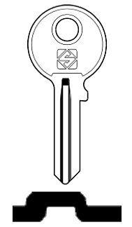 Afbeelding van Silca Cilindersleutel brass HAG7R