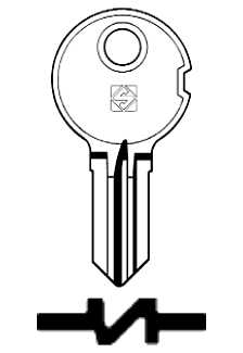 Afbeelding van Silca Cilindersleutel brass IN2