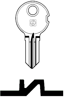 Afbeelding van Silca Cilindersleutel brass IN4