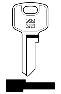 Afbeelding van Silca Cilindersleutel brass ITO3