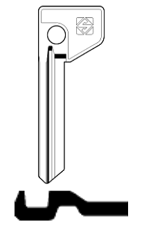 Afbeelding van Silca Cilindersleutel brass LW21R