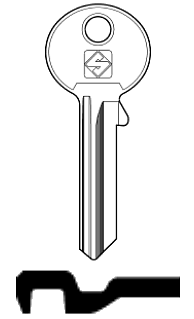 Afbeelding van Silca Cilindersleutel brass LW24