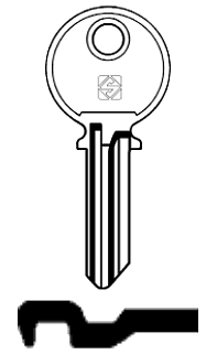 Afbeelding van Silca Cilindersleutel staal LW2