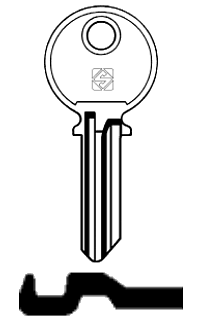 Afbeelding van Silca Cilindersleutel staal LW2R