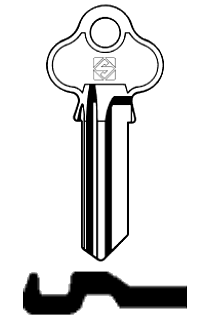 Afbeelding van Silca Cilindersleutel brass LW4R