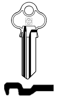 Afbeelding van Silca Cilindersleutel staal LW4