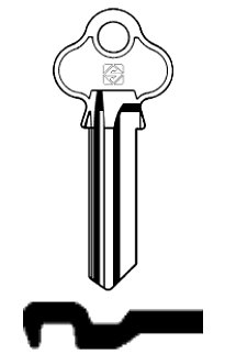 Afbeelding van Silca Cilindersleutel brass LW5