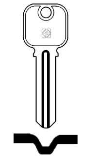 Afbeelding van Silca Cilindersleutel brass MIW1