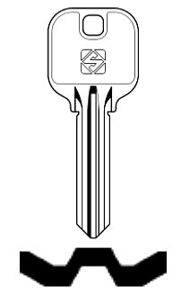 Afbeelding van Silca Cilindersleutel brass MIW3