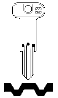 Afbeelding van Silca Cilindersleutel brass MIW4