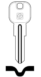 Afbeelding van Silca Cilindersleutel brass MIW7