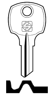 Afbeelding van Silca Cilindersleutel brass NCR11R