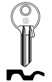 Afbeelding van Silca Cilindersleutel staal OF4