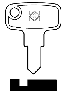 Afbeelding van Silca Cilindersleutel brass OLT3