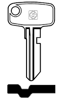 Afbeelding van Silca Cilindersleutel staal OLT4