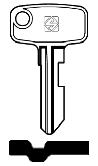 Afbeelding van Silca Cilindersleutel staal OLT5