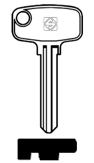 Afbeelding van Silca Cilindersleutel staal OLT7