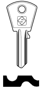 Afbeelding van Silca Cilindersleutel brass PC2R