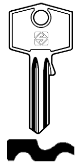 Afbeelding van Silca Cilindersleutel brass PC6