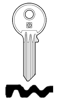 Afbeelding van Silca Cilindersleutel brass PC26