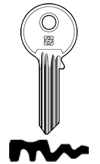 Afbeelding van Silca Cilindersleutel brass PC33