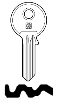 Afbeelding van Silca Cilindersleutel brass PC32R