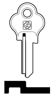 Afbeelding van Silca Cilindersleutel brass PDO1R