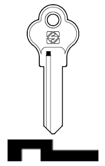 Afbeelding van Silca Cilindersleutel brass PDO23