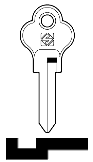 Afbeelding van Silca Cilindersleutel brass PDO22