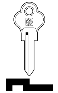 Afbeelding van Silca Cilindersleutel brass PDO22R