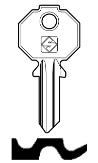 Afbeelding van Silca Cilindersleutel brass PF071