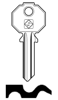 Afbeelding van Silca Cilindersleutel staal PF072